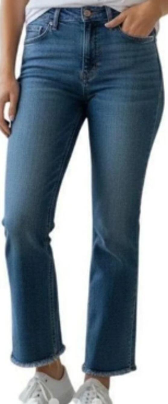 Tecovas Women's High Rise Raw Hem Flare Jeans sz 25